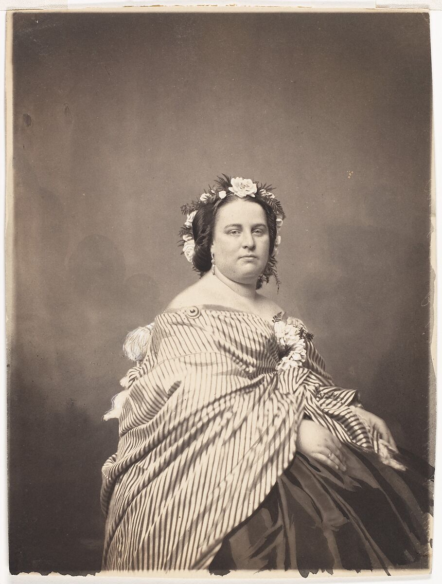 Madame Medori, Mathew B. Brady (American, born Ireland, 1823?–1896 New York), Salted paper print from glass negative with applied color 