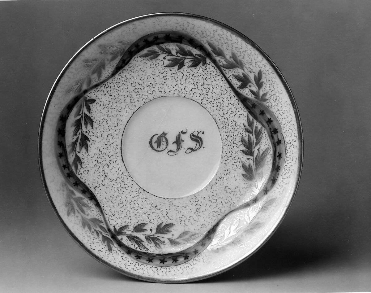 Cup and Saucer, Rudolph T. Lux (b. Germany, 1815–1868), Porcelain, American