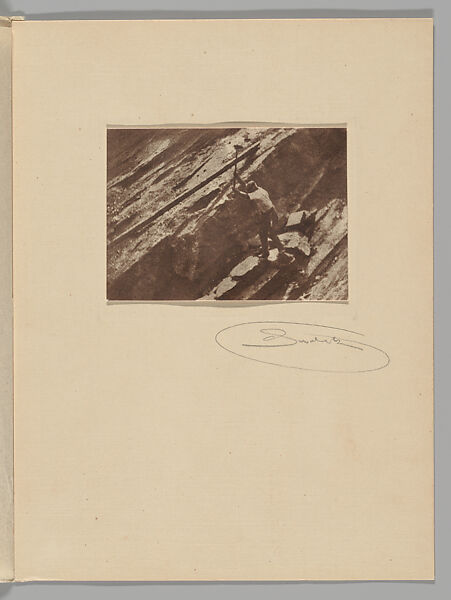 Man in Quarry, Josef Sudek (Czech, 1896–1976), Gum bichromate print