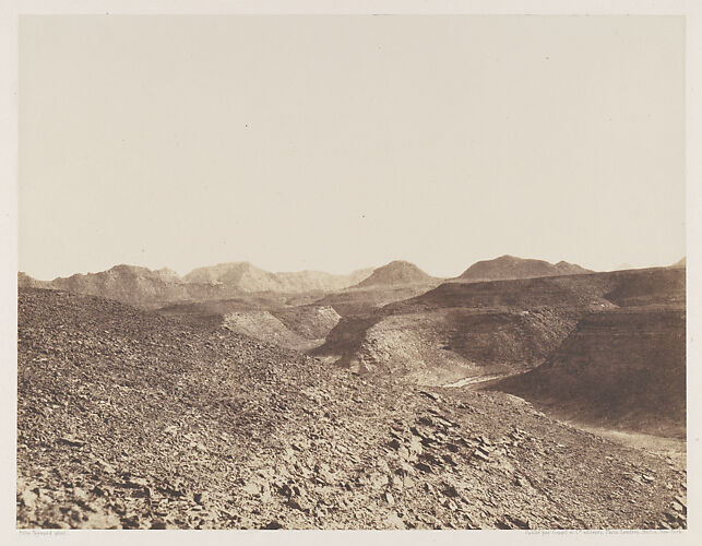 Nubie, Environs d'Ibrîm, Chaine Arabique - Vue d'un Ravin