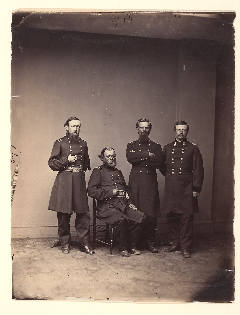 General William Ward and Staff, Mathew B. Brady (American, born Ireland, 1823?–1896 New York), Albumen silver print from glass negative 