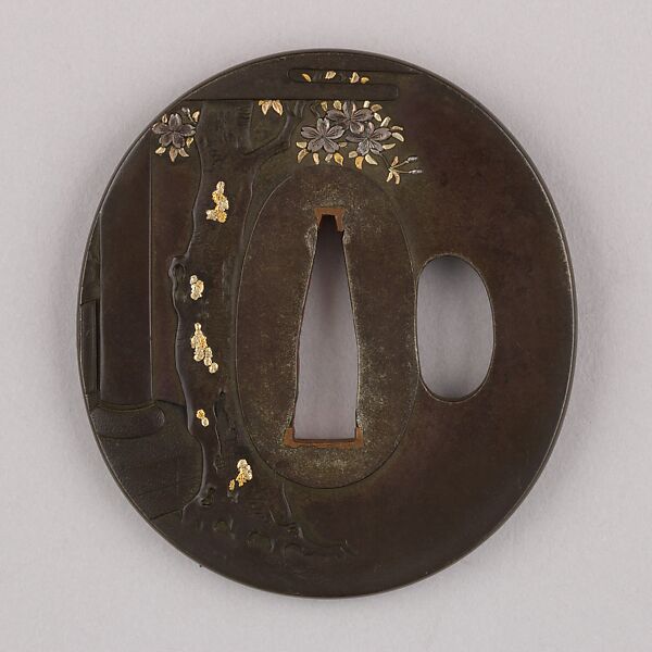 Sword Guard (Tsuba), Copper-silver alloy (shibuichi), gold, copper, silver, copper-gold alloy (shakudō), Japanese