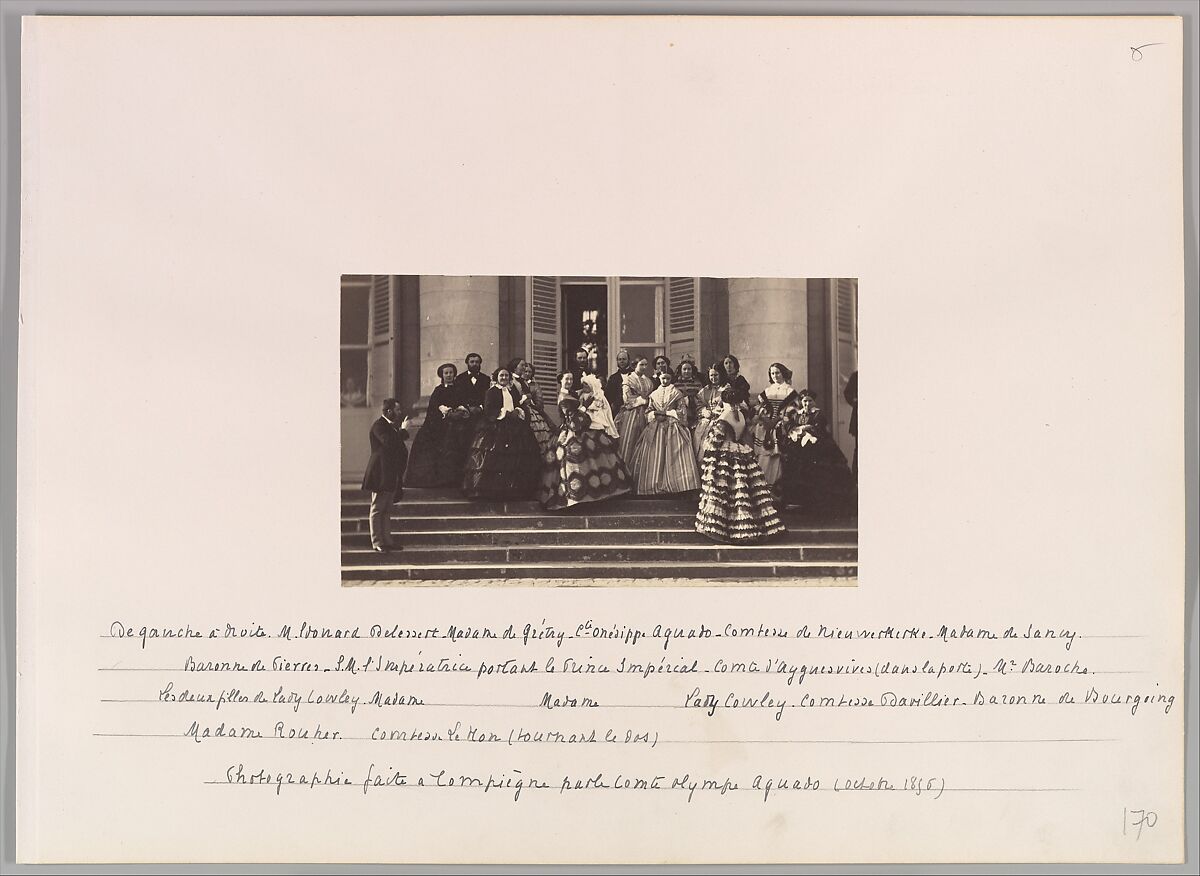Compiègne, Présentation du Prince Impérial, Olympe Aguado de las Marismas (French, Paris 1827–1894 Compiegne), Albumen silver print from glass negative 