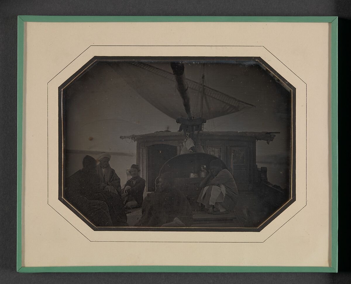 Monsieur Itier's Cange Under Sail on the Nile, Andre-Victor-Alcide-Jules Itier (French, 1805–1877), Daguerreotype 