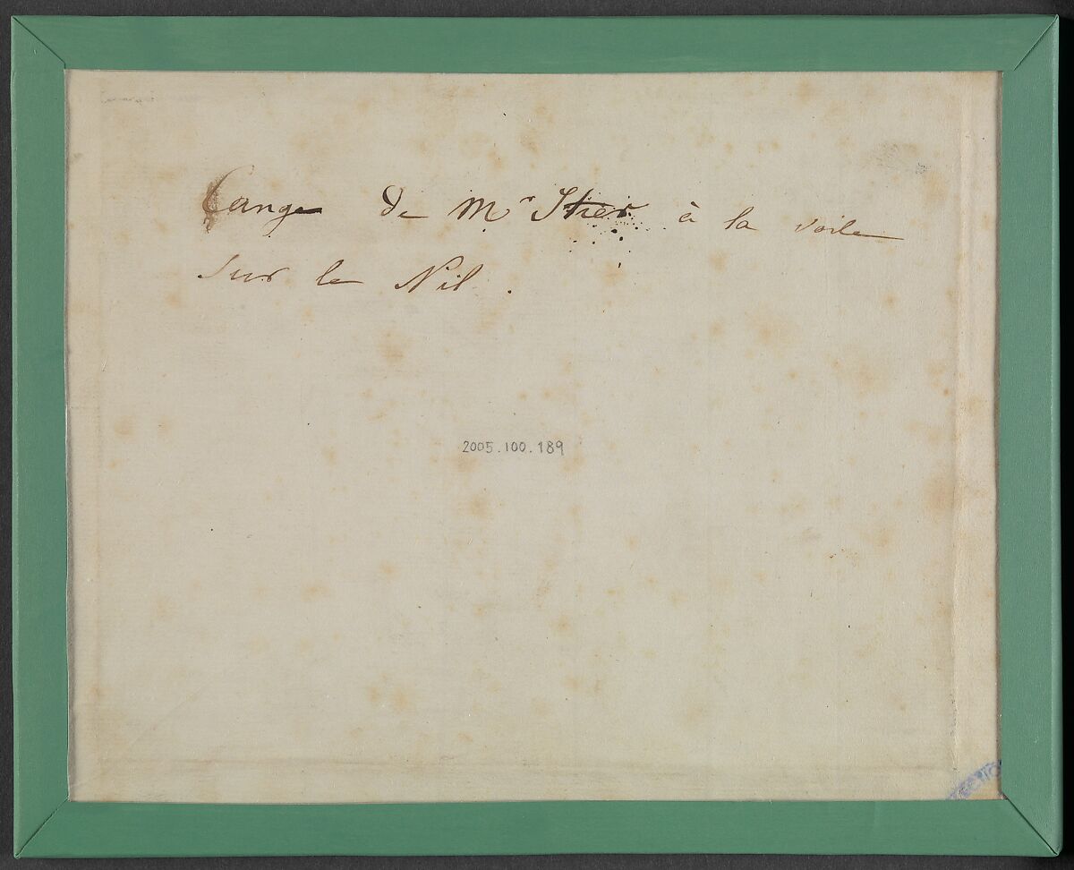 Monsieur Itier's Cange Under Sail on the Nile, Andre-Victor-Alcide-Jules Itier (French, 1805–1877), Daguerreotype