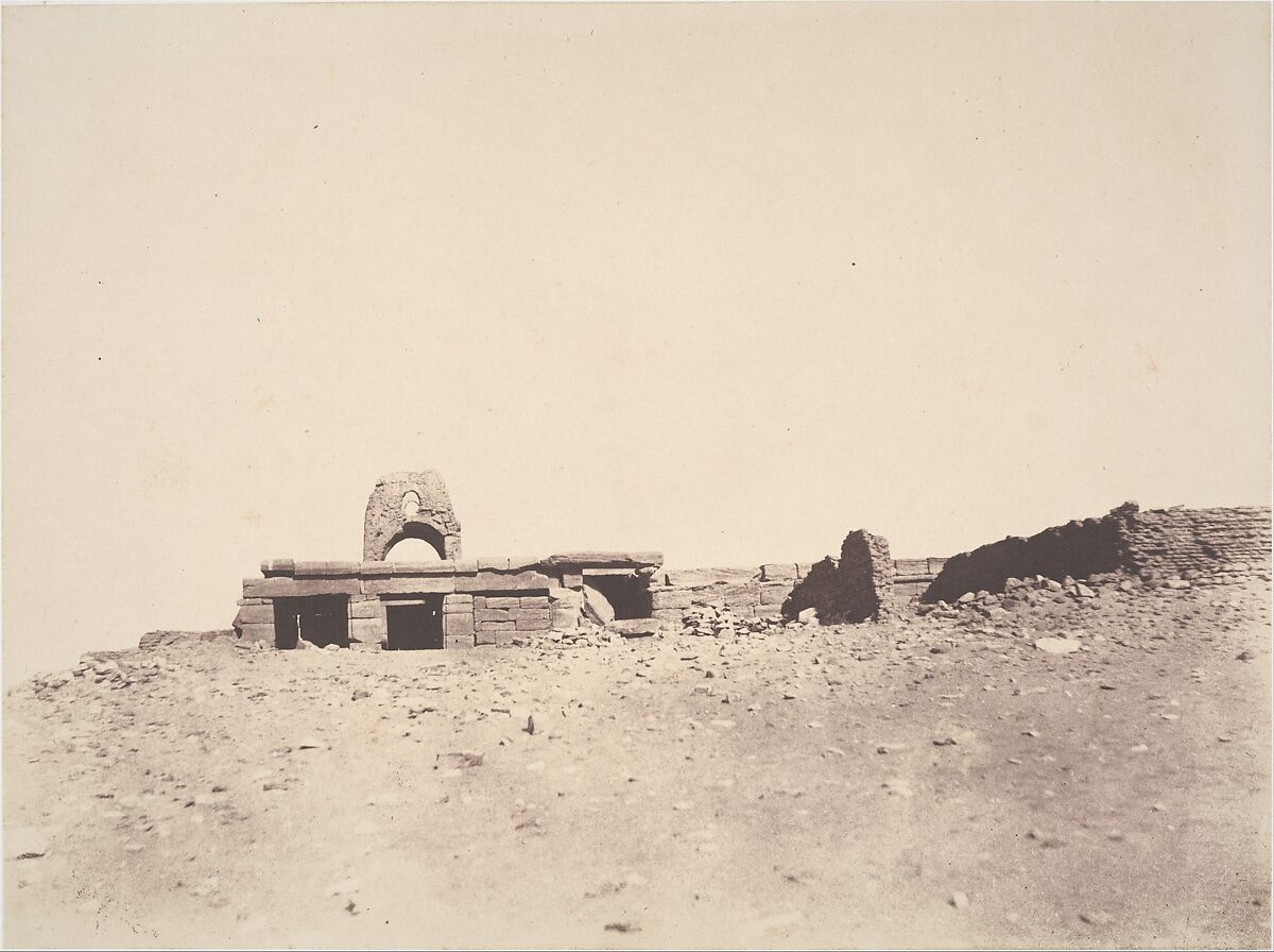 Amada, Temple, John Beasley Greene (American, born France, Le Havre 1832–1856 Cairo, Egypt), Salted paper print from paper negative 