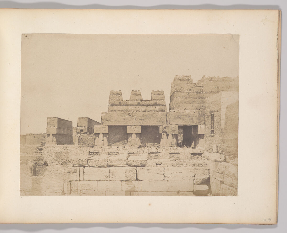 [Photographs of the Eastern Mediterranean], Maxime Du Camp (French, 1822–1894), Salted paper prints
