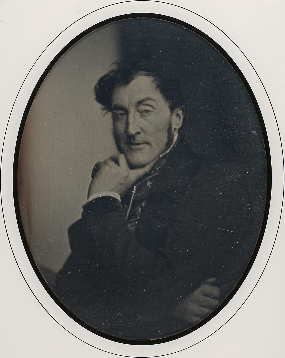 Self-Portrait, Louis-Adolphe Humbert de Molard (French, Paris 1800–1874), Daguerreotype 