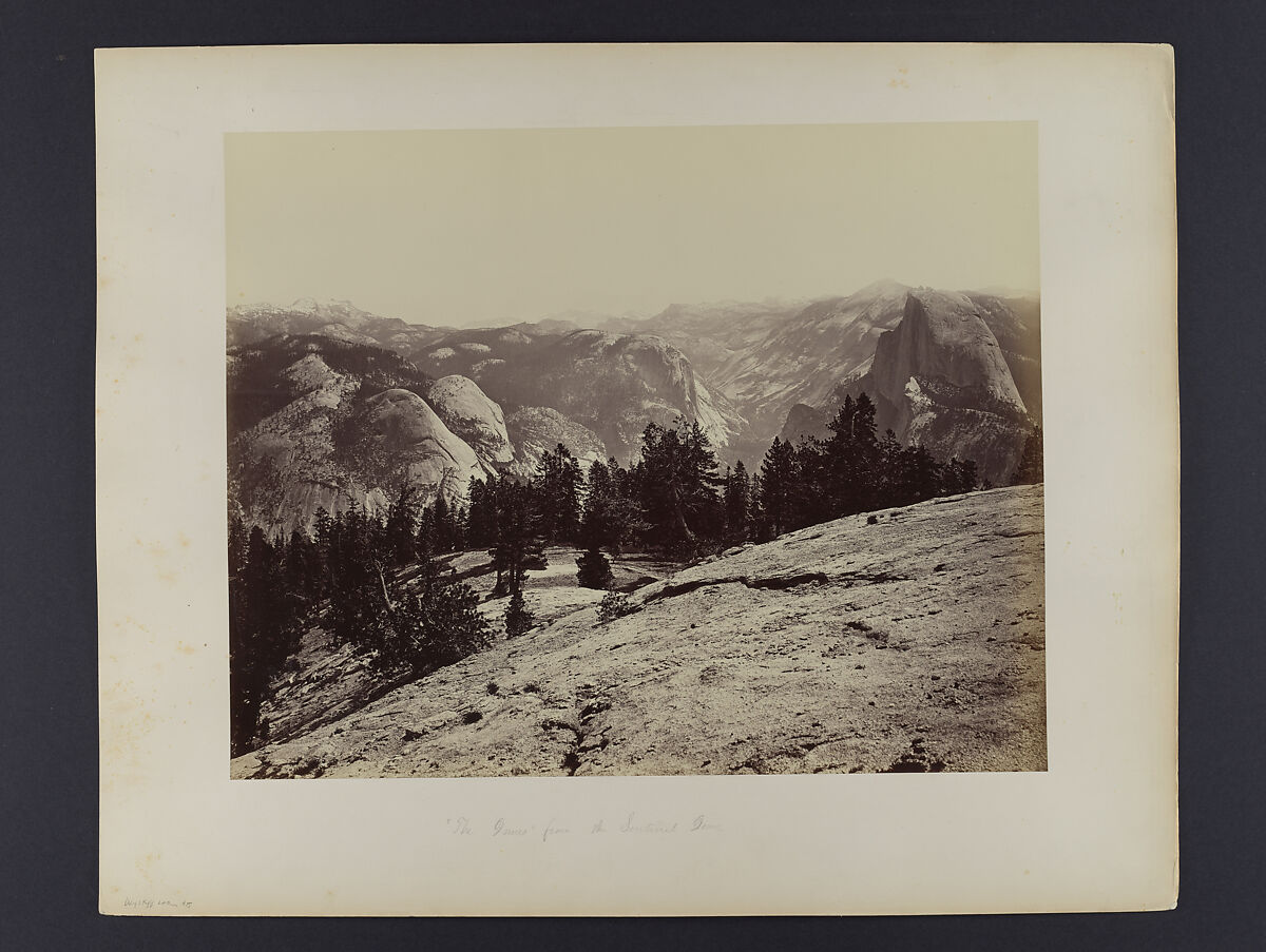 The Domes from Sentinel Dome, Carleton E. Watkins (American, 1829–1916), Albumen silver print from glass negative 