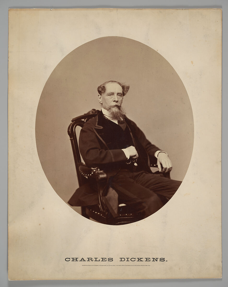 Charles Dickens, J. Gurney &amp; Son (Active 1860–1874), Albumen silver print from glass negative 