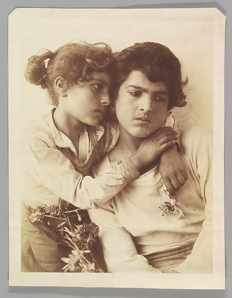 [Two Children], Wilhelm von Gloeden (Italian (born Germany), 1886–1931), Gelatin silver print 