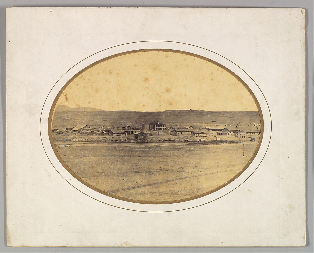 Fort Laramie, Wyoming, Attributed to Ridgway Glover (American, 1831–1866), Albumen silver print from glass negative 