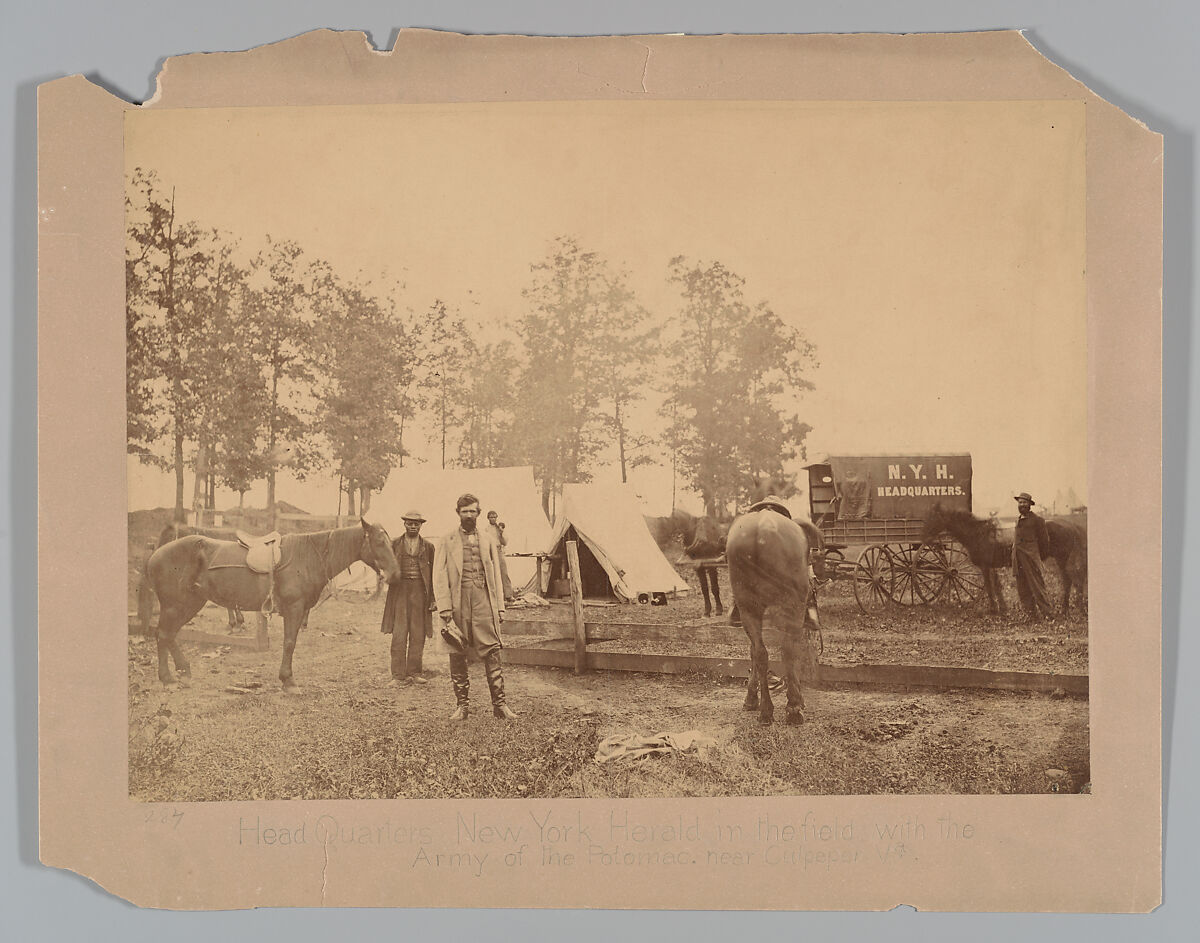 New York Herald Correspondents in Field, Unknown (American), Albumen silver print from glass negative 