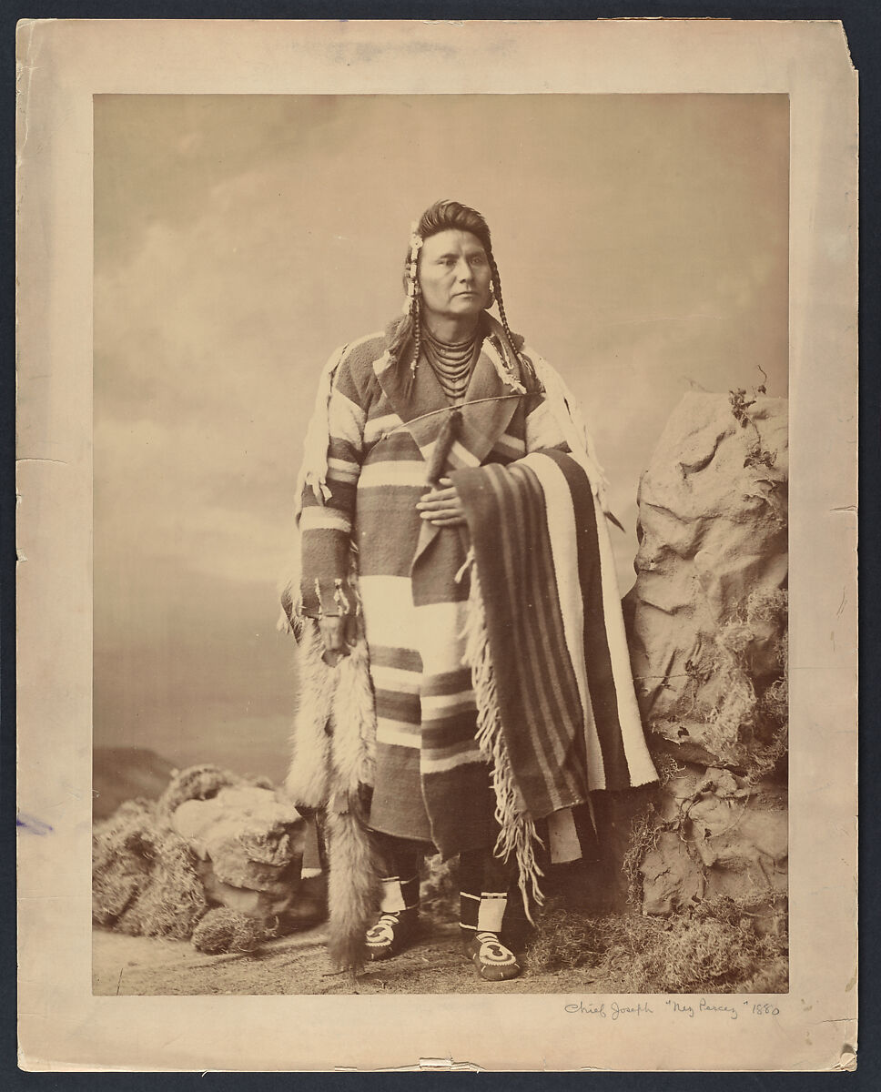 Hinmatóowyalahtq’it (Chief Joseph), Charles Milton Bell (American, 1848–1893), Albumen silver print from glass negative 
