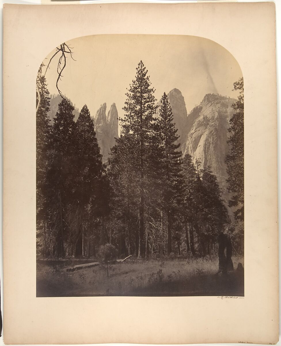 Cathedral Towers, Carleton E. Watkins (American, 1829–1916), Albumen silver print from glass negative 