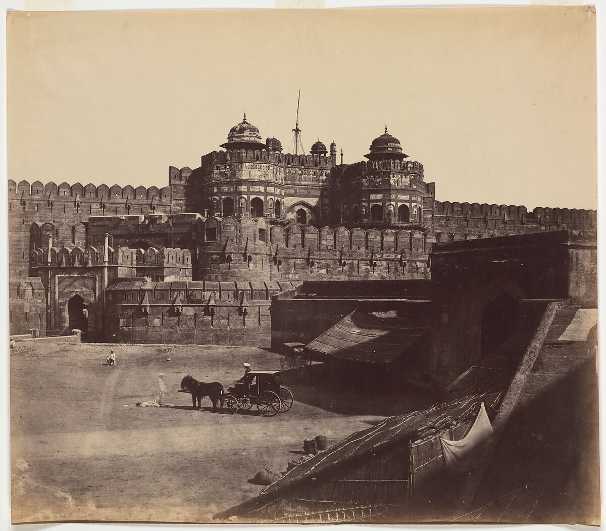 Fort Agra, The Delhi Gate, John Murray (British, Blackhouse, Aberdeenshire, Scotland 1809–1898 Sheringham, Norfolk county, England), Albumen silver print from paper negative 