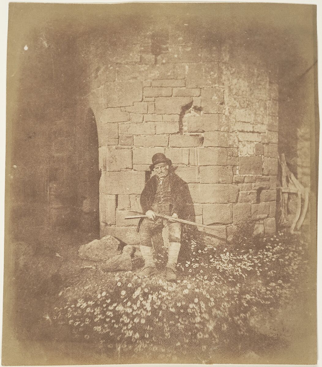 The Old Gamekeeper, Possibly by David Kinnebrook (British, Norwich 1819–1865 New Zealand), Salted paper print from paper negative 