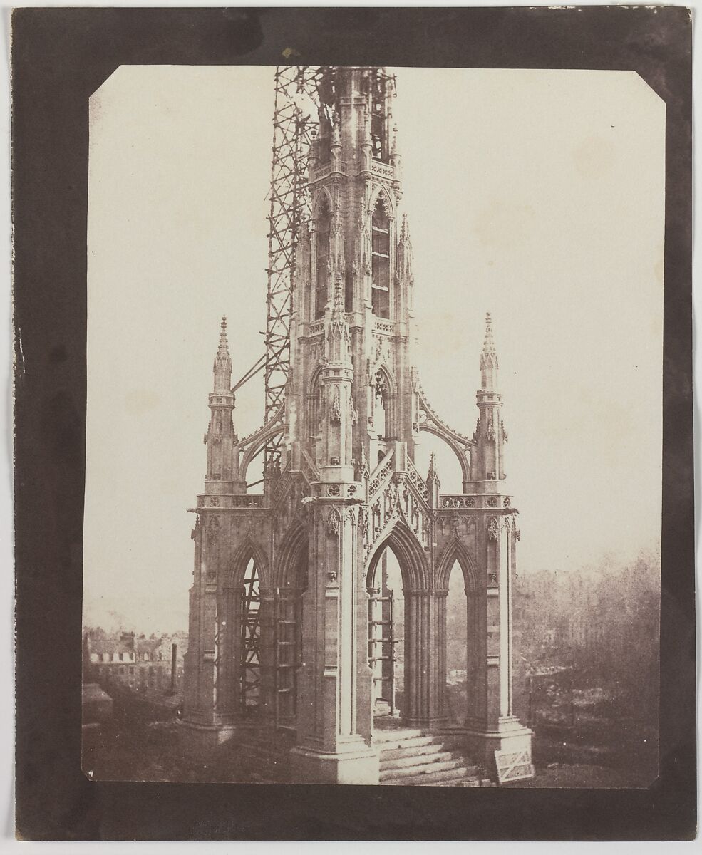 Scott Monument before Completion, Edinburgh, William Henry Fox Talbot (British, Dorset 1800–1877 Lacock), Salted paper print from paper negative