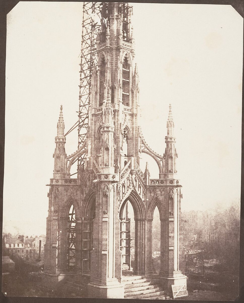 Scott Monument before Completion, Edinburgh, William Henry Fox Talbot  British, Salted paper print from paper negative