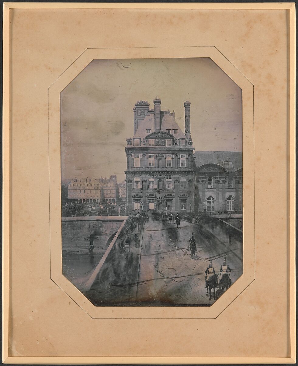 Défilé sur le Pont-Royal, Marie-Charles-Isidore Choiselat (French, 1815–1858), Daguerreotype 
