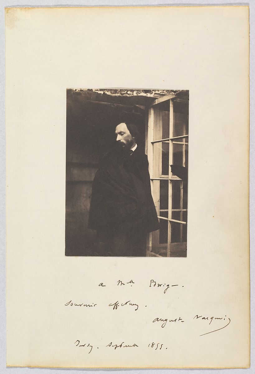 [Auguste Vacquerie at Marine Terrace], Charles Victor Hugo (French, 1826–1871), Salted paper print from glass negative 