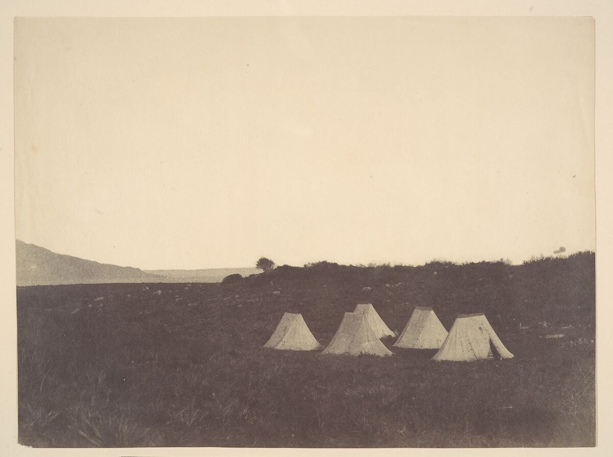 [Tents, Algeria], John Beasley Greene (American, born France, Le Havre 1832–1856 Cairo, Egypt), Salted paper print from paper negative 