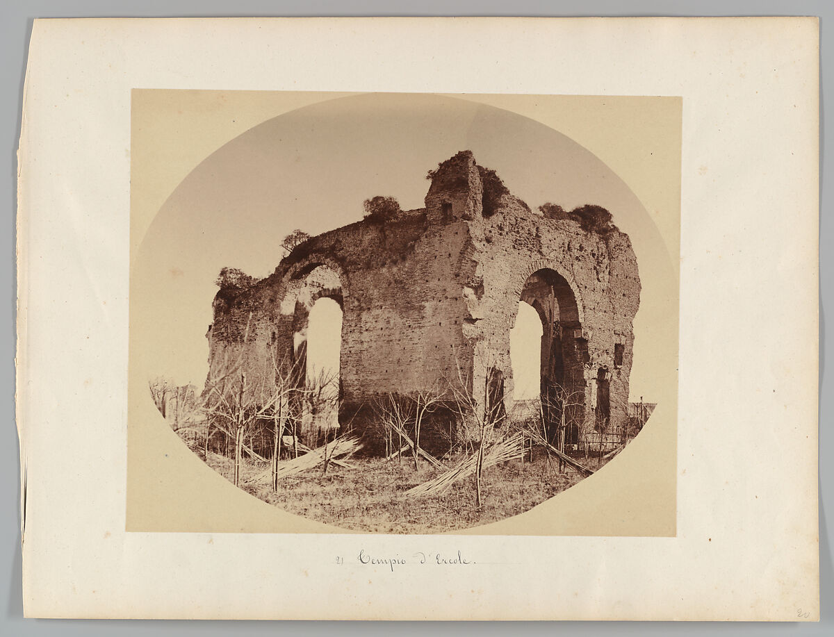 Tempio d'Ercole, Giovanni Battista Altadonna (Italian, Borgo Valsugana 1824–1890 Trento), Albumen silver print 