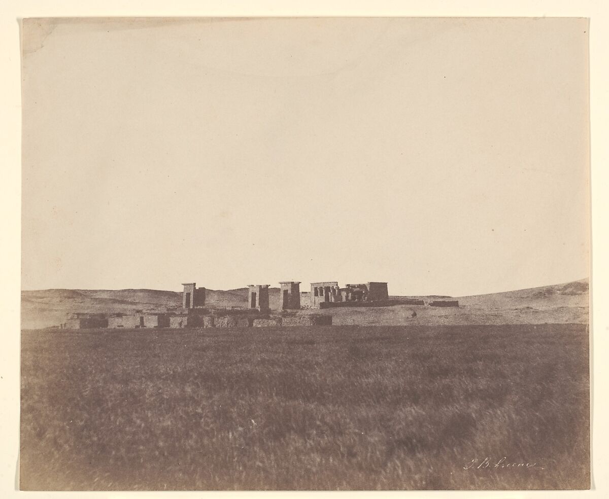 Temple de Deboud, John Beasley Greene (American, born France, Le Havre 1832–1856 Cairo, Egypt), Salted paper print from paper negative 