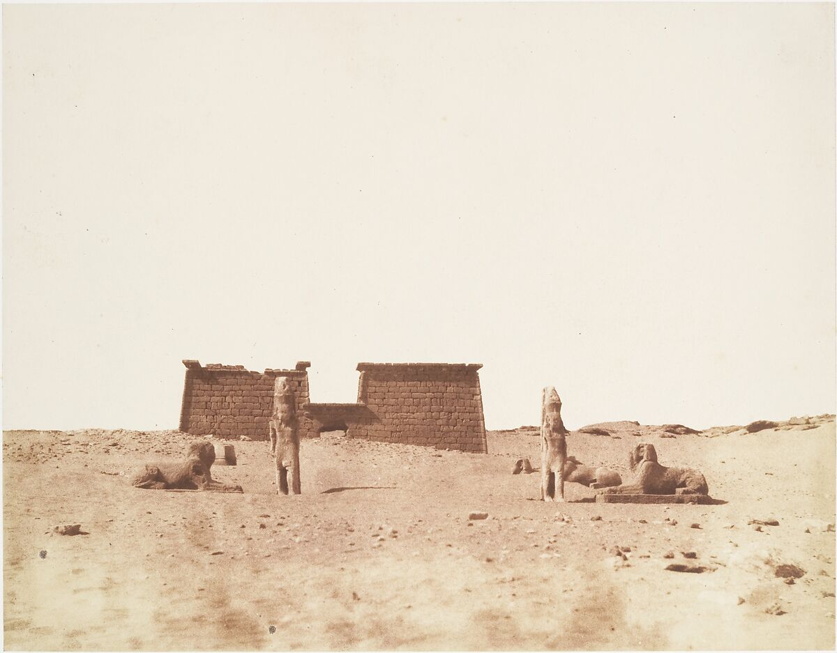 Sébôuah, Vue Générale du Temple, Félix Teynard (French, 1817–1892), Salted paper print from paper negative 