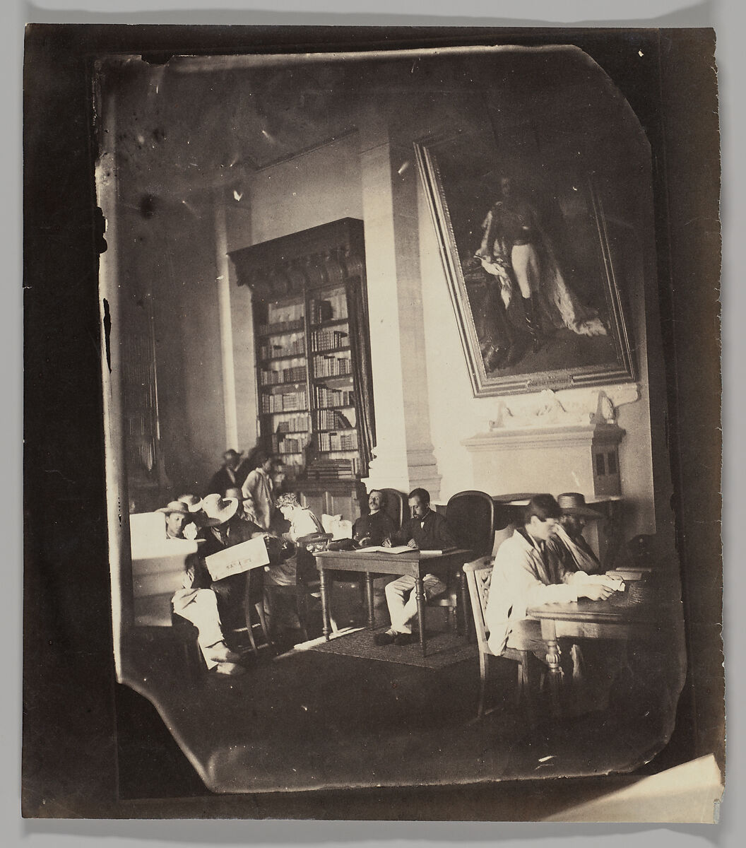 Asile impériale de Vincennes: la bibliothèque, Charles Nègre (French, 1820–1880), Albumen silver print from glass negative 