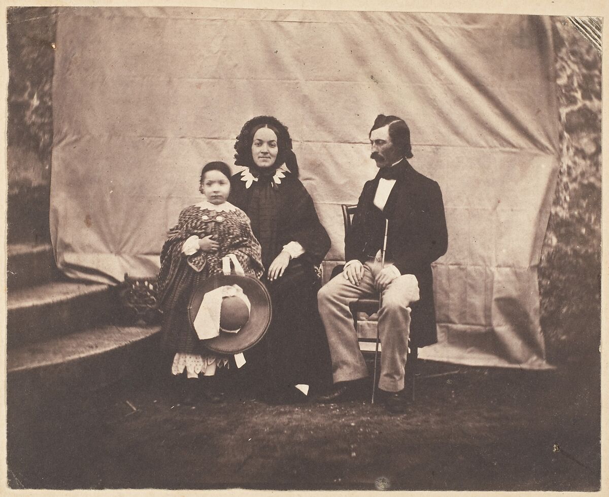 [Family Group], Charles Nègre (French, 1820–1880), Salted paper print from glass negative 