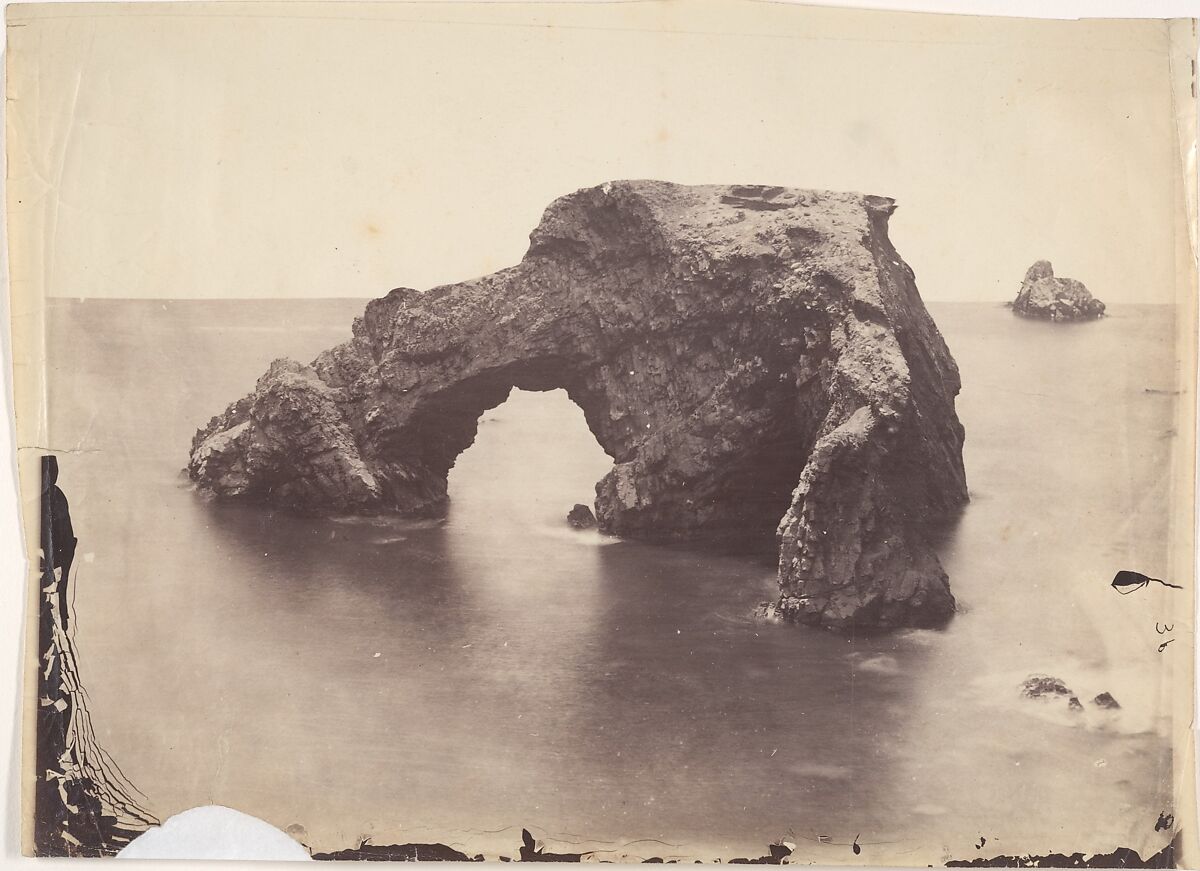 Infernal Rock, Chincha Islands, Unknown, Albumen silver print from glass negative 