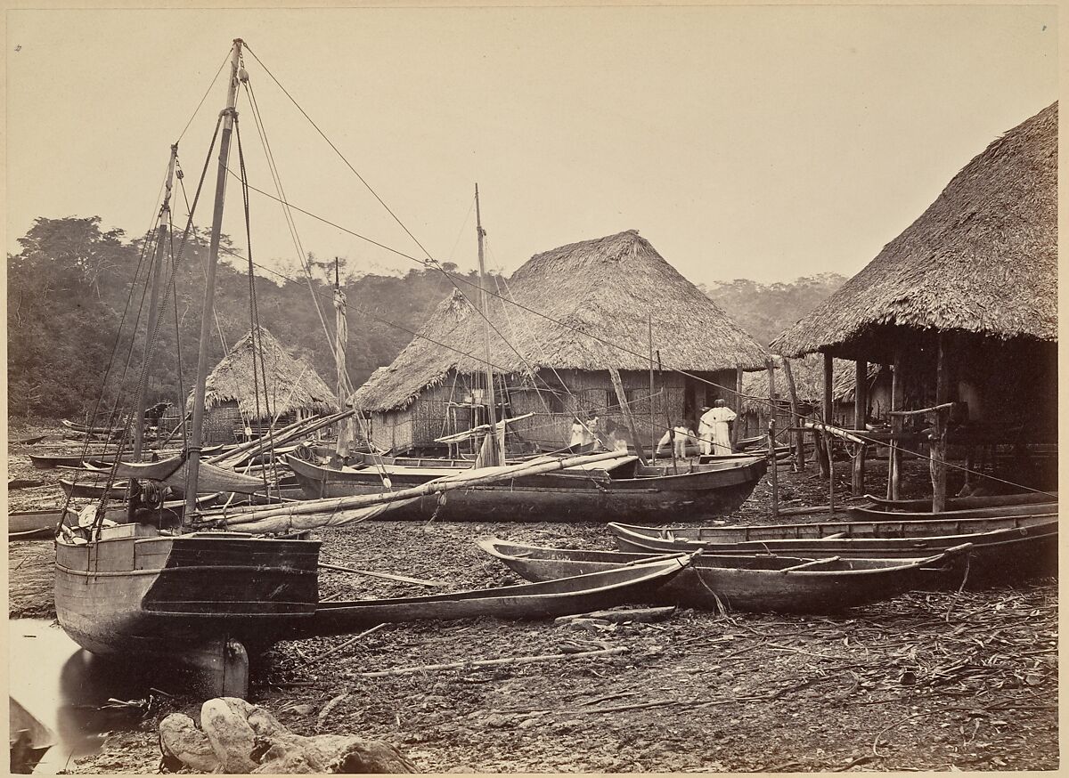 Tropical Scenery, Landing, Chipigana, John Moran (American (born England), Bolton, Lancashire 1821–1903 Pennsylvania), Albumen silver print from glass negative 