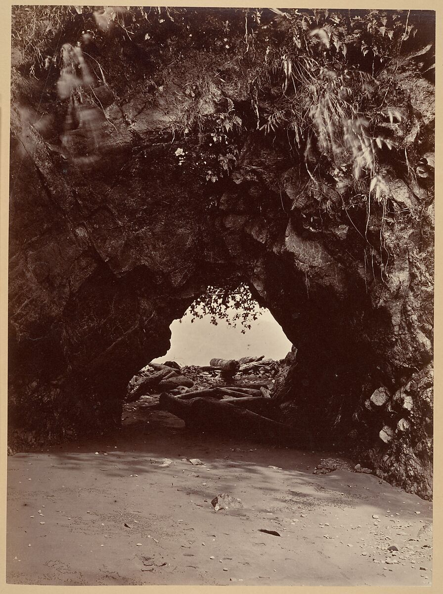 Tropical Scenery, Natural Arch, Cupica Bay, John Moran (American (born England), Bolton, Lancashire 1821–1903 Pennsylvania), Albumen silver print from glass negative 
