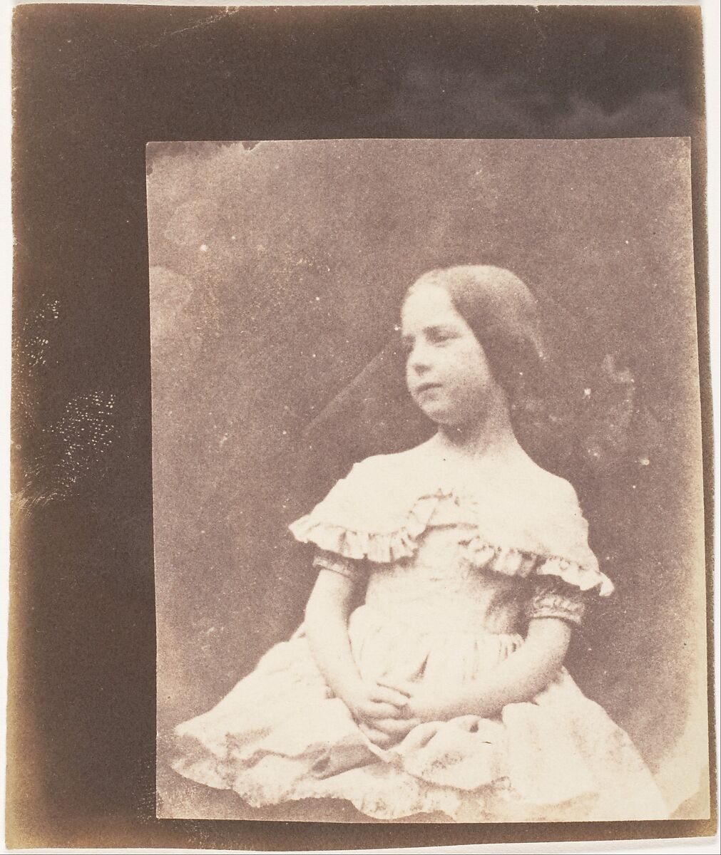 [The Photographer's Daughter], William Henry Fox Talbot (British, Dorset 1800–1877 Lacock), Salted paper print from paper negative 