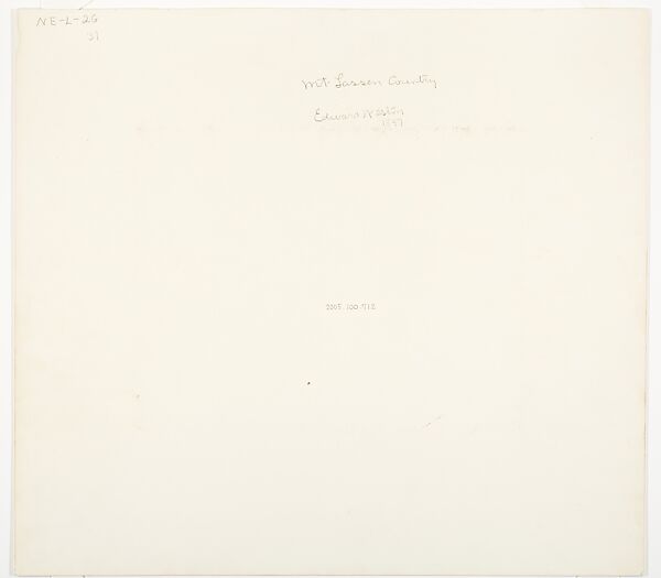 Mount Lassen National Park, Edward Weston (American, Highland Park, Illinois 1886–1958 Carmel, California), Gelatin silver print