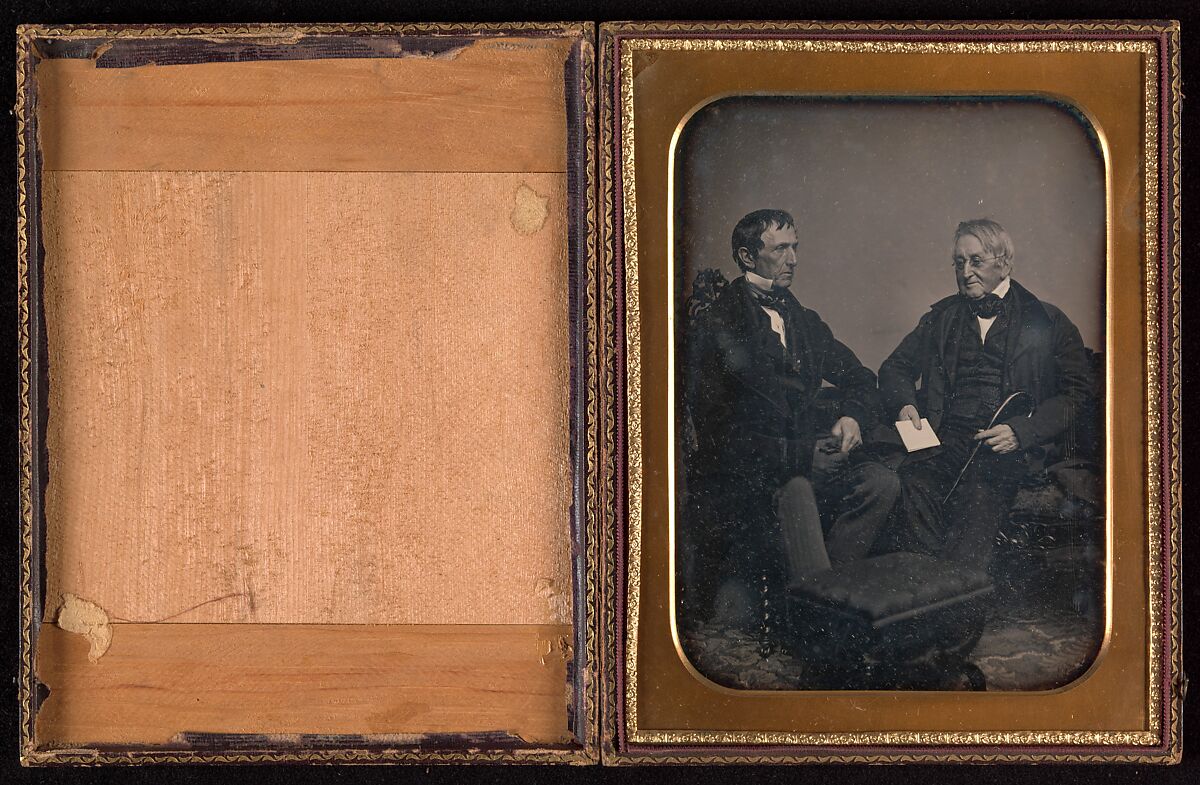 [Two Elderly Men Conversing], John Adams Whipple (American, Cambridge, Massachusetts 1822–1891 Grafton, Massachusetts), Daguerreotype