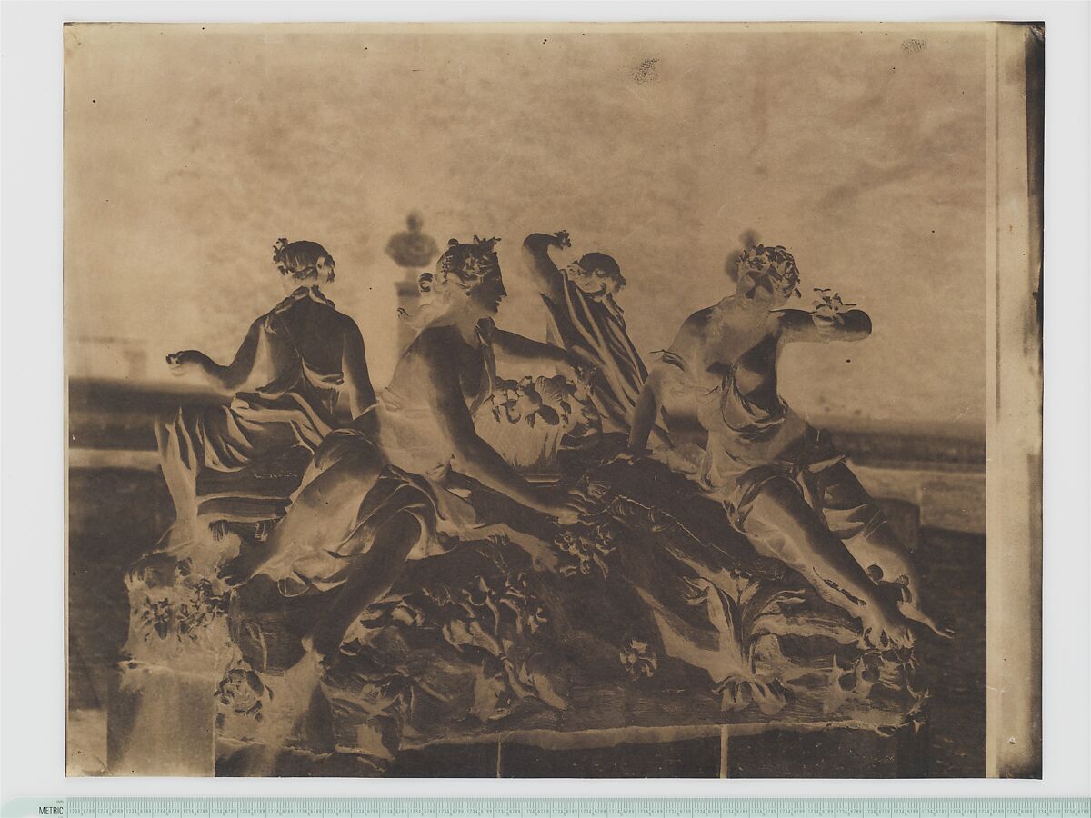 [Fountain at Versailles], Louis-Rémy Robert (French, 1810–1882), Paper negative 