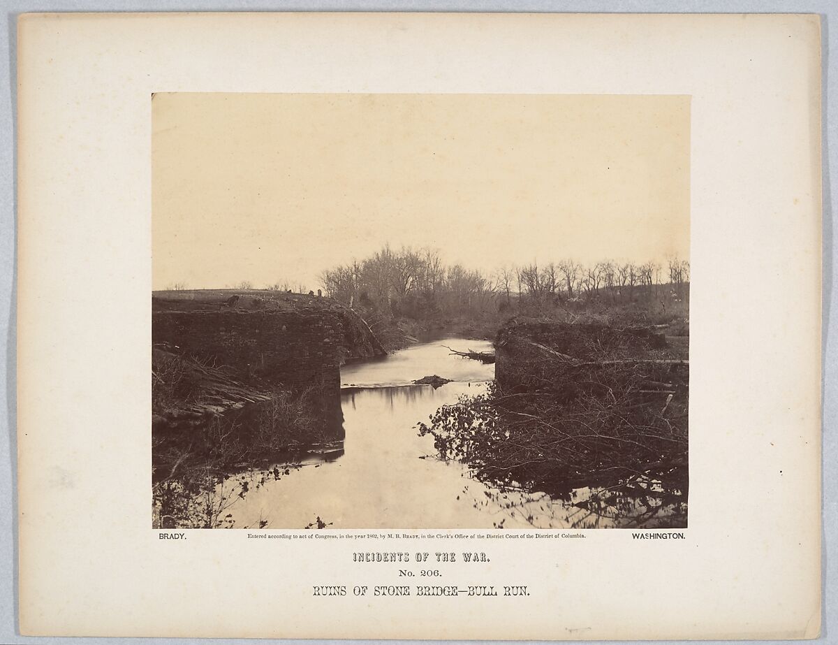 Ruins of Stone Bridge - Bull Run, Mathew B. Brady (American, born Ireland, 1823?–1896 New York), Albumen silver print from glass negative 