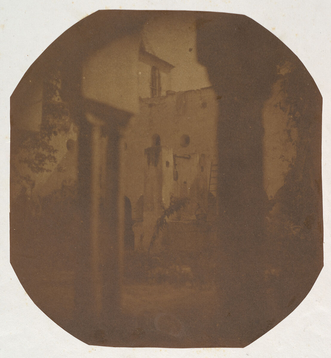 [Well Seen from Colonnade], Unknown (French or Italian), Salted paper print from paper negative 