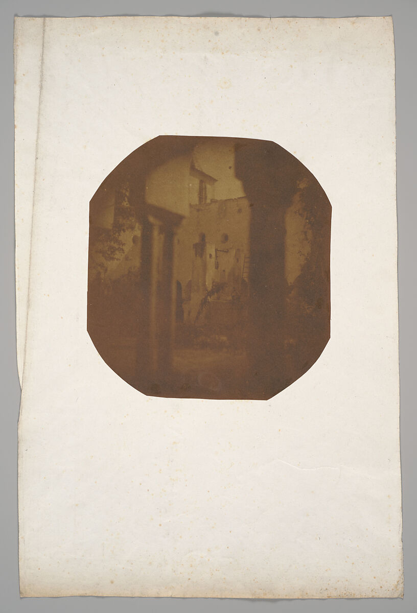 [Well Seen from Colonnade], Unknown (French or Italian), Salted paper print from paper negative
