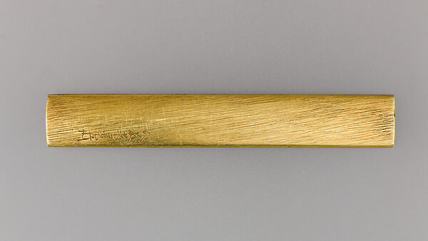 Knife Handle (Kozuka), Gold, copper-gold alloy (shakudō), silver, Japanese