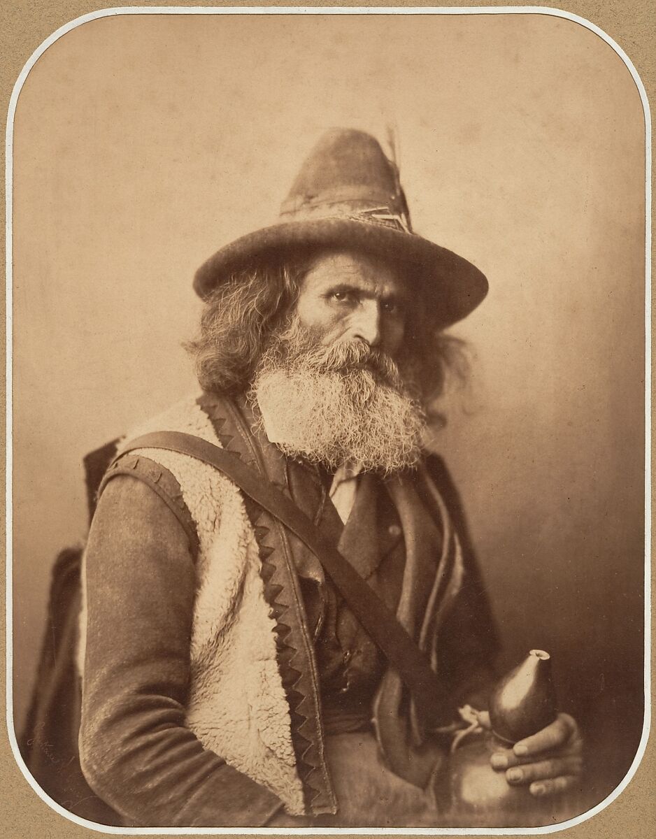 [An Italian Street Musician], Gustave Le Gray (French, 1820–1884), Albumen silver print from glass negative 