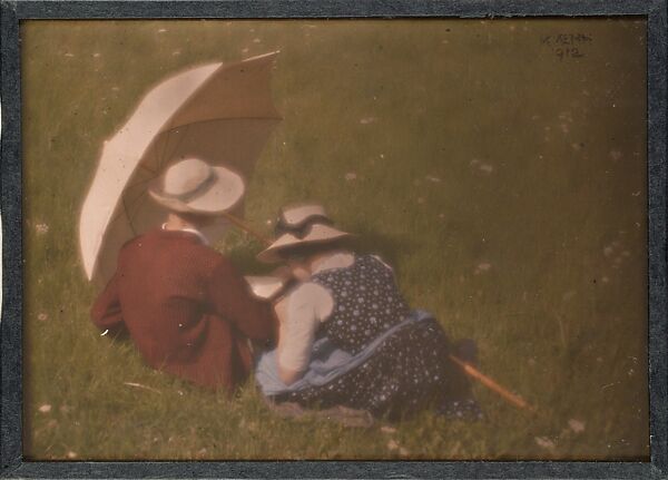 [Walter and Edeltrude], Heinrich Kühn (Austrian (born Germany), Dresden 1866–1944 Birgitz), Autochrome