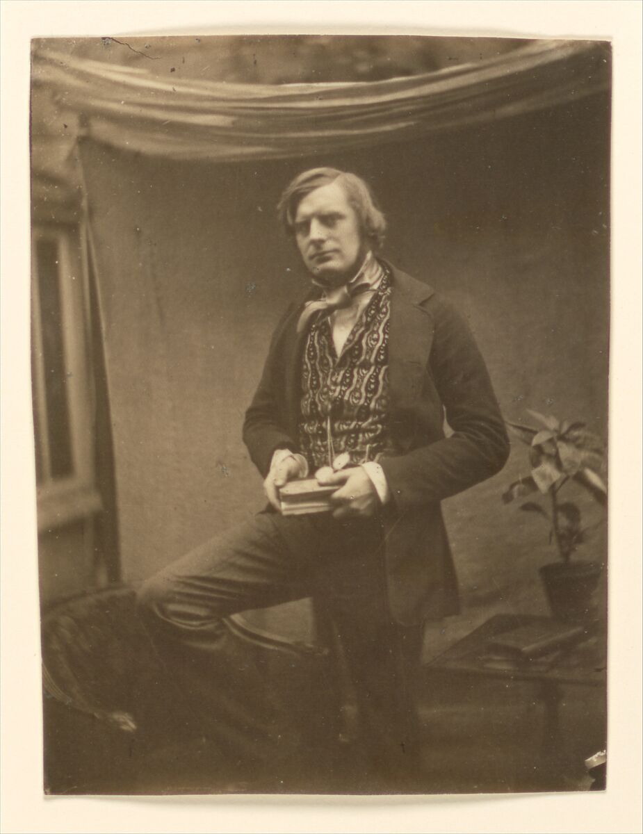 [Self-Portrait], Roger Fenton (British, 1819–1869), Albumen silver print from glass negative 
