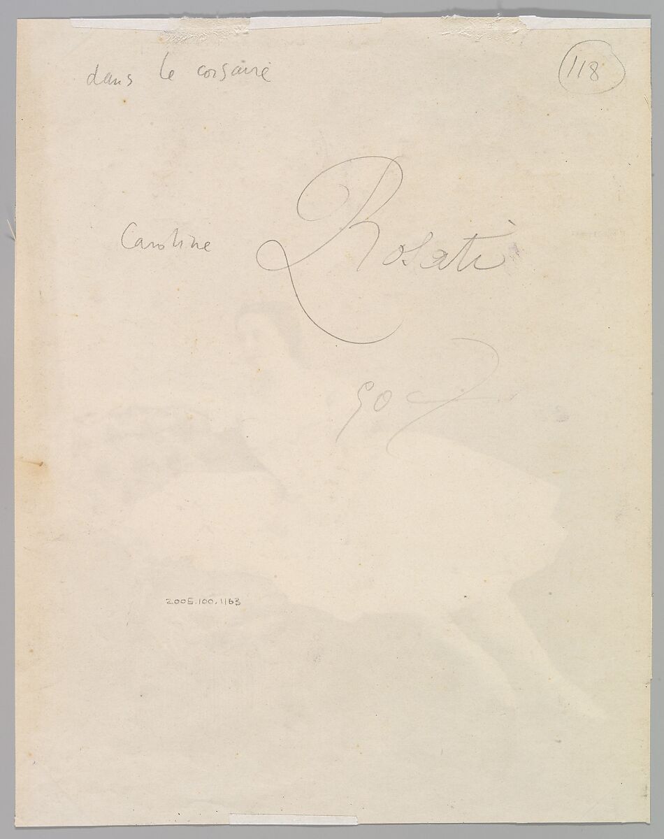 Caroline Rosati, André-Adolphe-Eugène Disdéri (French, Paris 1819–1889 Paris), Salted paper print from glass negative