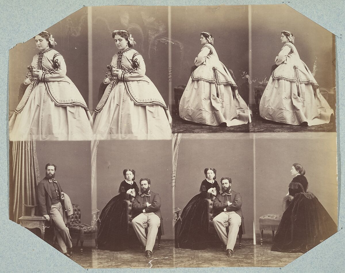 Demi-Monde II 57, André-Adolphe-Eugène Disdéri (French, Paris 1819–1889 Paris), Albumen silver prints from glass negatives