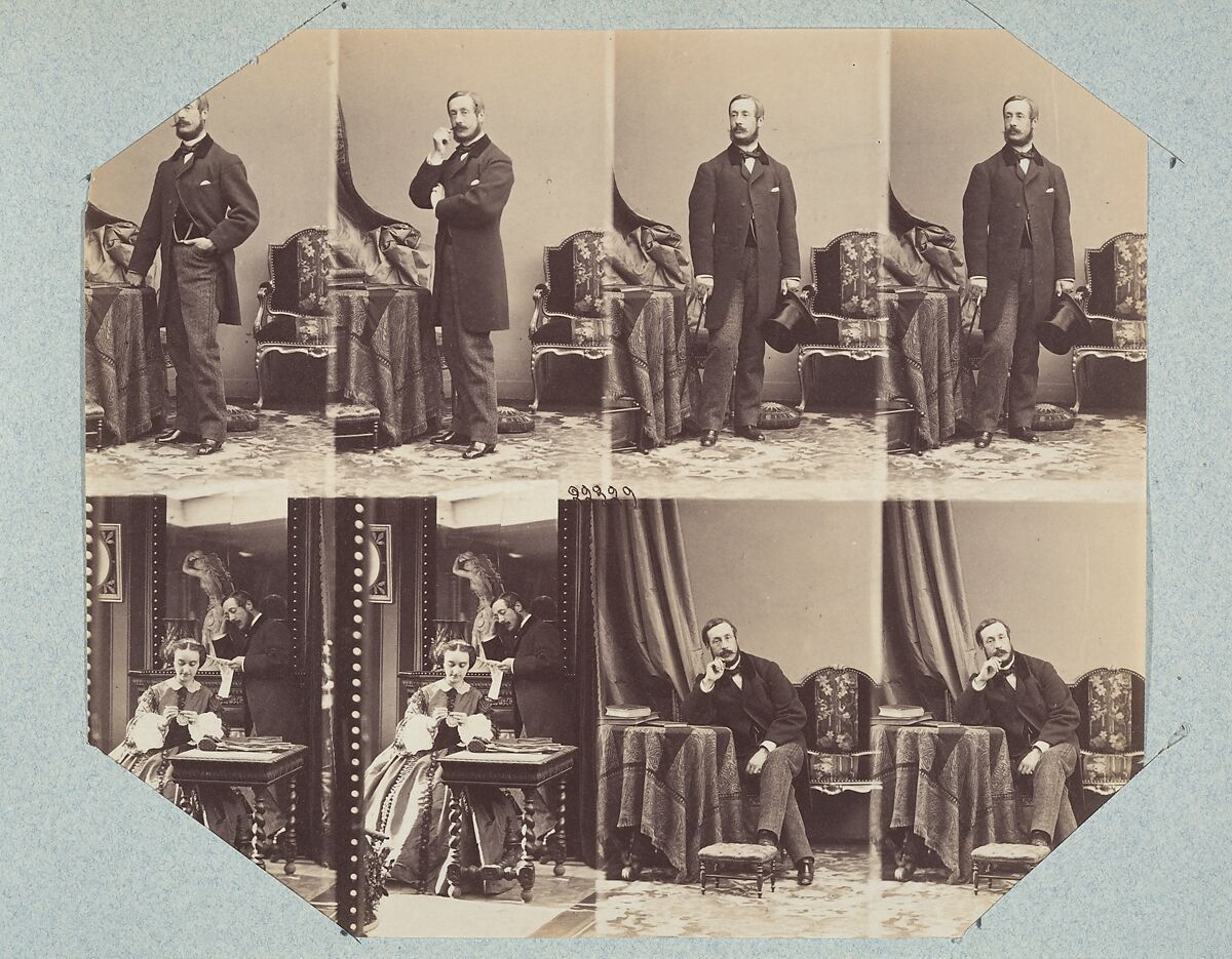 Demi-Monde II 57, André-Adolphe-Eugène Disdéri (French, Paris 1819–1889 Paris), Albumen silver prints from glass negatives