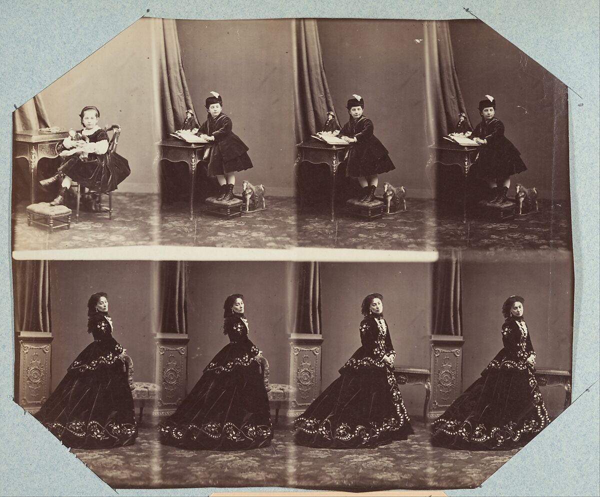 Demi-Monde II 57, André-Adolphe-Eugène Disdéri (French, Paris 1819–1889 Paris), Albumen silver prints from glass negatives