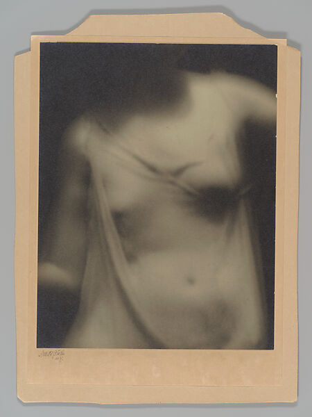 [Draped Torso], Arnold Genthe (American (born Germany), Berlin 1869–1942 New Milford, Connecticut), Gelatin silver print 